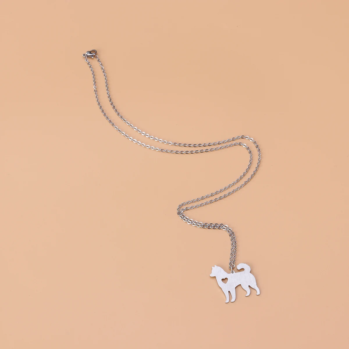 

Dog Pendant Sweater Chain Choker Women Women Necklace Animal Charm Sweater Chain Jewelry Stainless Steel Necklace Gift