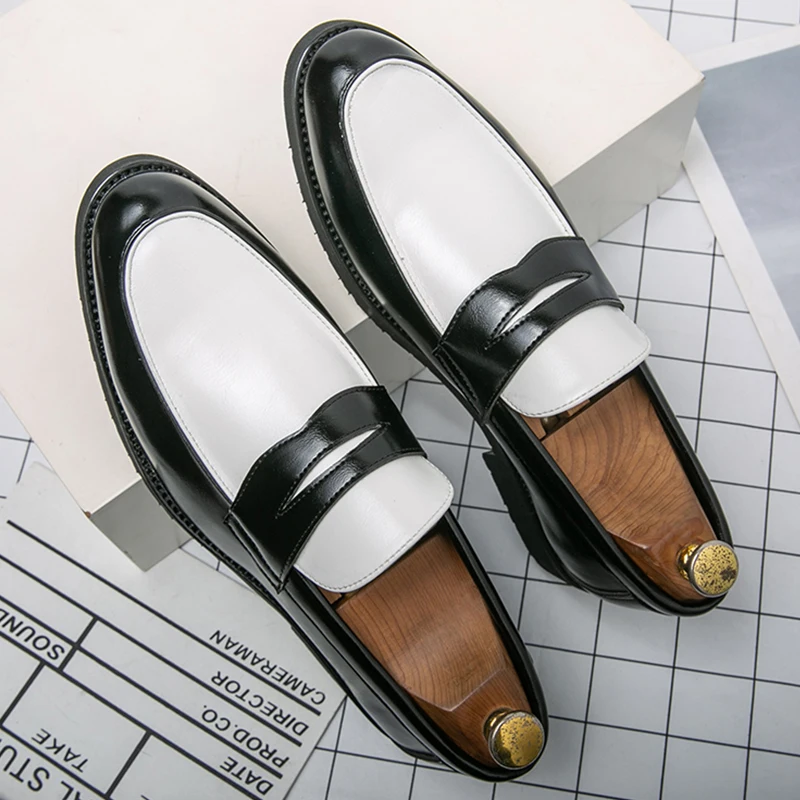 Men Casual Leather Shoes Party Leather Loafers Man Classic Social Formal Leather Shoes For Men Casual Business Dress Loafer Male