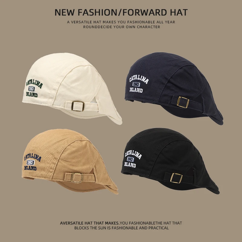 

Beret retro British literary newsboy forward hat outdoor shading cap men