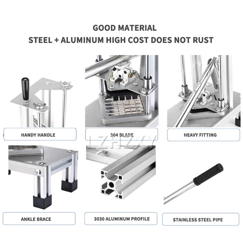 Trancheuse Manuelle pour Légumes et Fruits, Machine de Découpe Domestique pour Pommes de Terre et Tomates, Gadgets de Cuisine Commerciaux, 7/10/14mm, D479