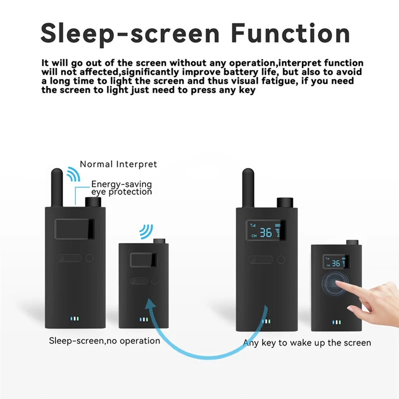 

ABUO-2.4G Wireless Tour Guide System With Microphone Portable For Church Museum Conference
