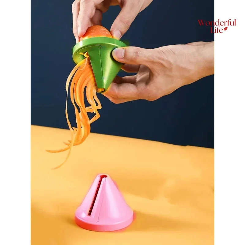 1Pcs Multifunctional Shredder Creative Spiral Shredder Rotating Shredder Vegetable Cutter Grater Grater Kitchen Tools