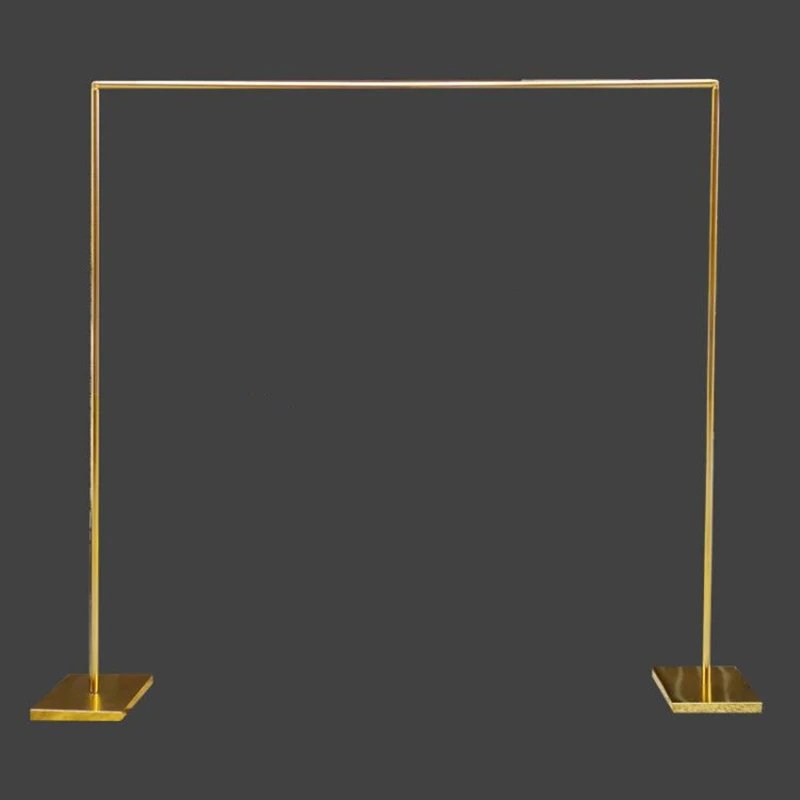 Luxury Wedding Arch Gold Polygon Plating Balloon Frame Floral Stand For Backdrop Birthday Stage Outdoor Hotel Home Decor