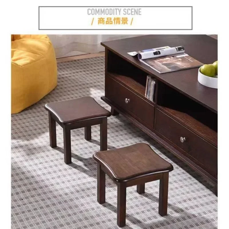 

Solid Wood Chinese-style Simple Modern Children's Shoe-changing Stool with Osman Storage Space Saves Furniture Bench