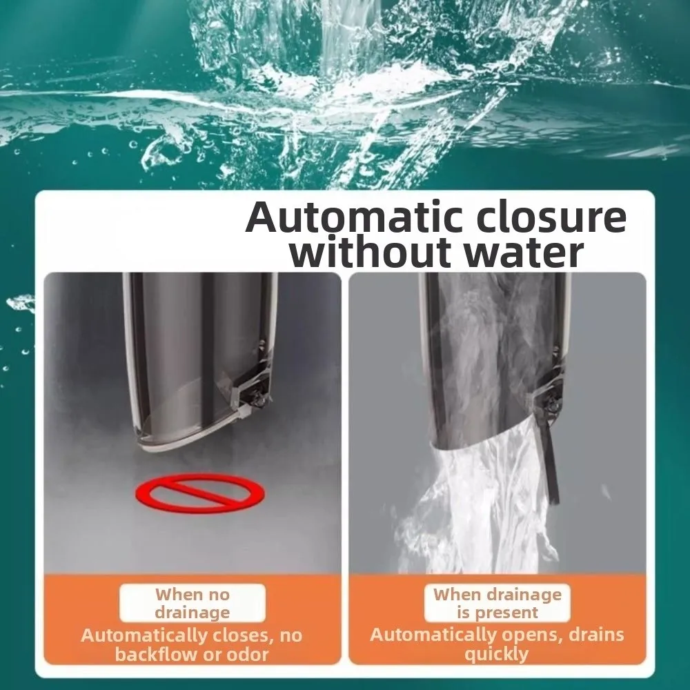 Fast Drainage Stainless Steel Floor Drain Removable Anti Blocking Shower Plug Hair Catcher Easy Installation