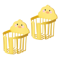 2 Pcs Little Yellow Duck Paper Towel Holder Tissue Hanger Towels Rack Toilet for Bathroom Stands Roll