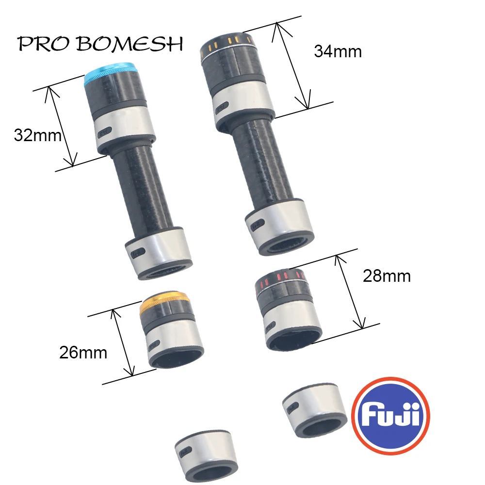 Pro Bomesh 1pcs Spinning Fuji Split Reel Seat KDPS16/ASH Long Hood 4Axis Cross Tube DIY Fishing Rod Rod Building Components