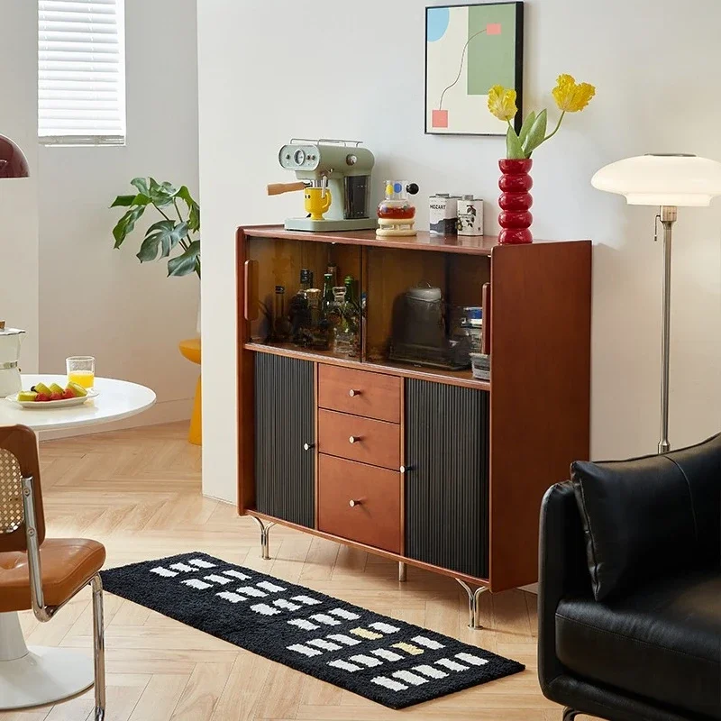 

Medieval solid wood dining sid e cabinet boxwood small apartment cab inet kitchen entrance locker tea