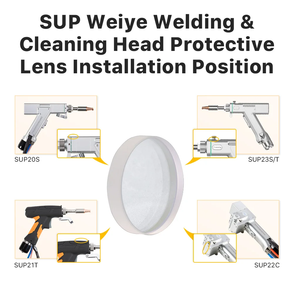Cloud ray original hand gehaltene Lasers chutz linse & Linsen baugruppe für sup weiye Faserlaser-Schweiß kopf 1064nm – Detail 3