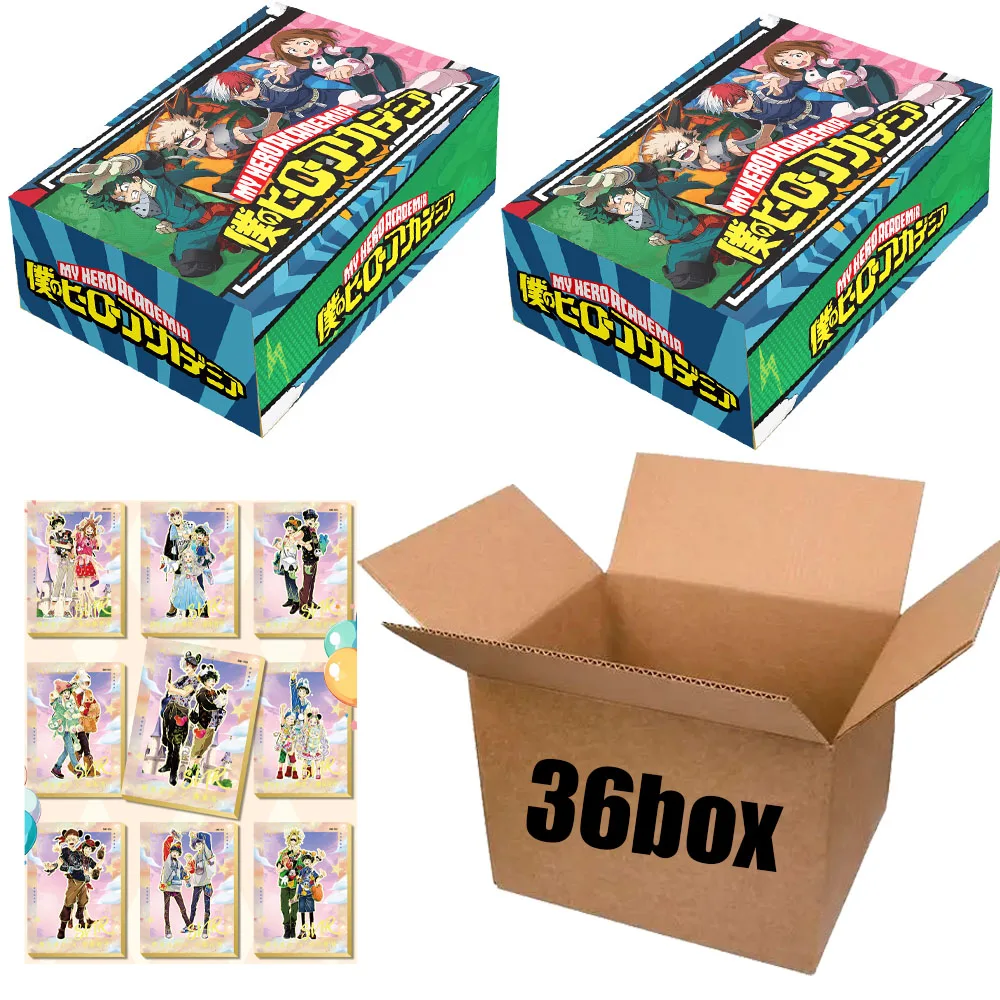 Wholesale Case My Hero Academia Game Cards Bakugou Katsuki Todoroki Shoto Cosplay Hardcover Collection Anime Poker Children Toy