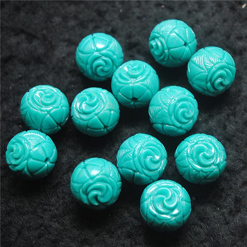 

15PCS 16MM Nice Women Matching Beads Carving Flower Round Shape Good Quality DIY Jewelry Findings Top Selling Good Quality