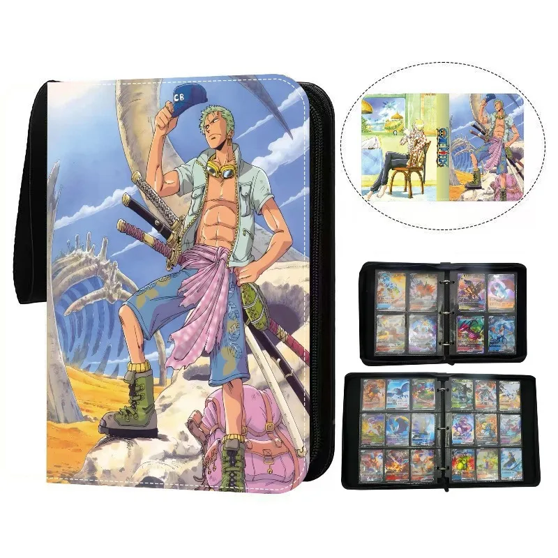 40-900pcs Anime One Piece Luffy Zoro Card Book Pu Super Large Capacity Card Binder Display Game Collection Card Kids Toy Gift