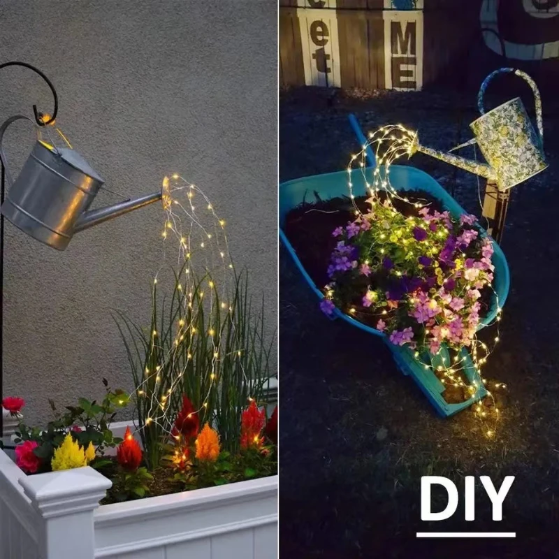 Guirxiété lumineuse à piles, fil de cuivre, lumière de Noël, fête de mariage, vacances, lumières dégradées, alimentation par batterie, 50LED, 100LED