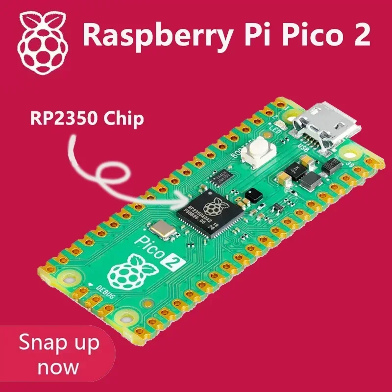 Raspberry Pi Pico 2 RP2350/ Pi Pico RP2040 and Debug Probe 520KB 150MHz, Arm Cortex-M33 open-source RISC-V Hazard3 cores