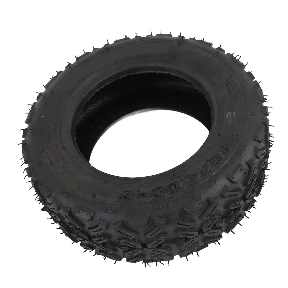10 X 4.00-6 Scooter Vacuum Tire Rubber Black Electric Scooter Vacuum Tire Easy Install Electric Scooter Tubeless Tire