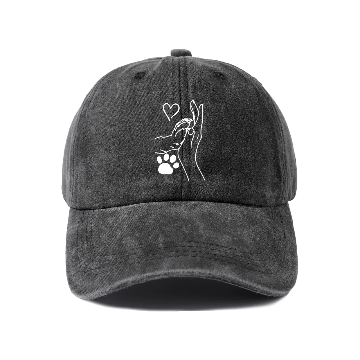 Expressive Slogan Graphic Graphic Baseball Cap, Vintage Washed Adjustable Unisex Dad Hat, Casual Gift