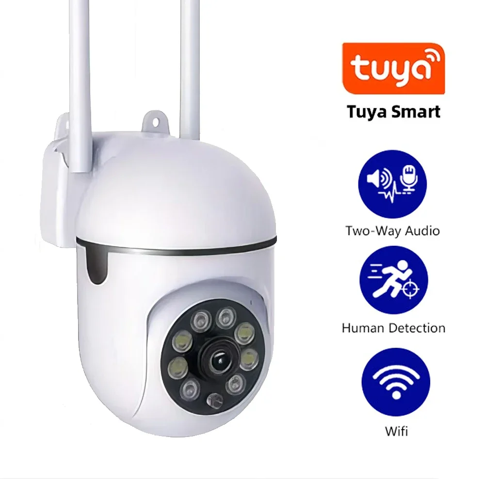 

5MP Tuya APP WiFi PTZ Camera Indoor Auto Tracking Surveillance Camera Color Night Vision Two Way Audio Baby Monitor Mini Camera