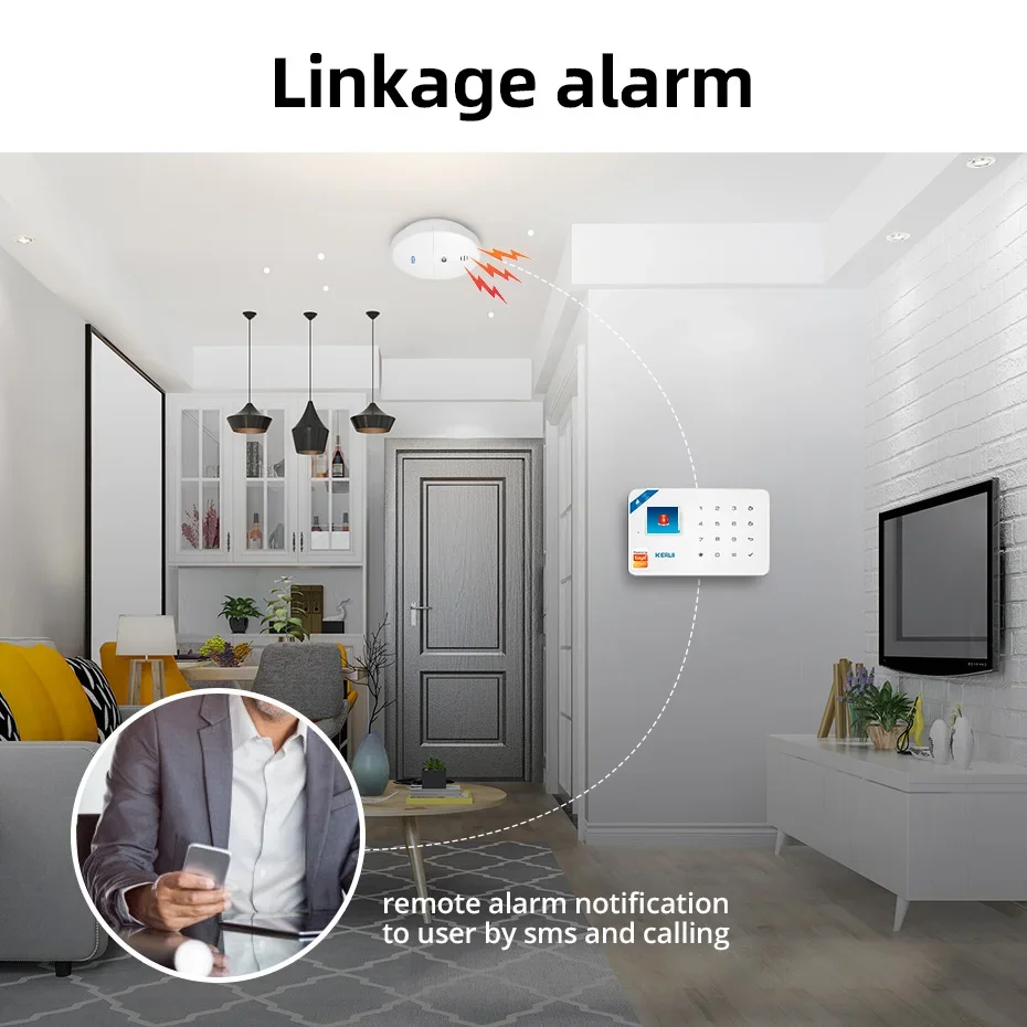 KERUI S20 Smoke Sensor Wireless Home Smoke Detector 80db Fire Protection Firefighter Sensors Store House Security Alarm System
