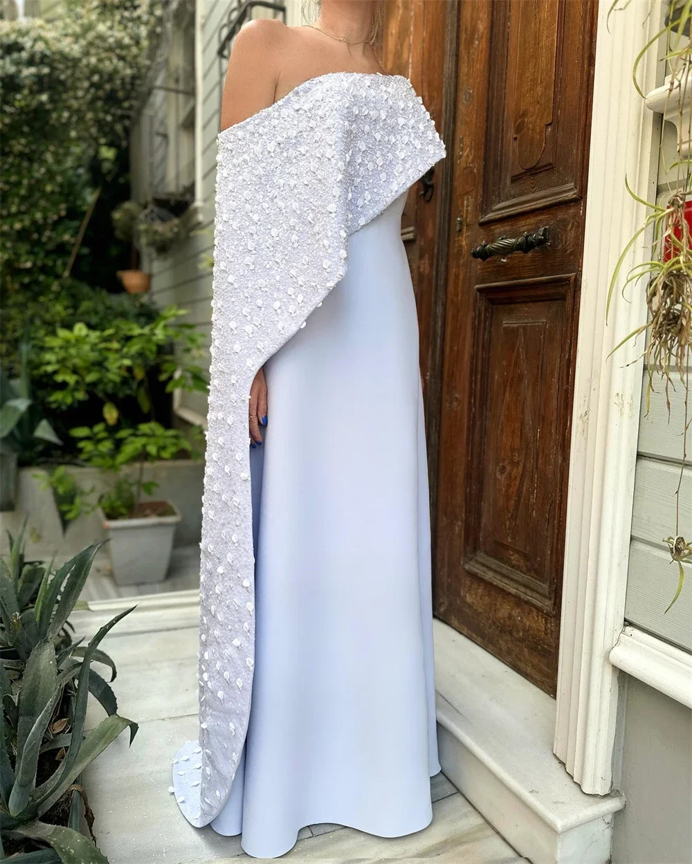 Customized Evening Dress Saudi Arabia Formal Gown Prom One-shoulder A-line Floor Length Tulle Lace Bespoke Occasion Es S