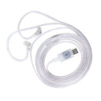 Silver-Plated KZ Headphones Cable High-purity Gold-plated Pin KZ Type-C Cord Upgrade Cable 0.75MM 2PIN Earphone Wire Replacement