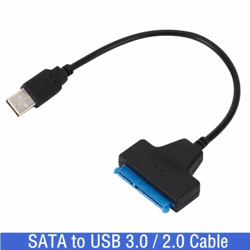 SATA เป็น USB 3.0/2.0สายเคเบิลสูงสุด6 Gbps สำหรับฮาร์ดไดรฟ์ SSD HDD ภายนอก2.5นิ้ว SATA 3 22ขาอะแดปเตอร์ USB 3.0กับสาย SATA III