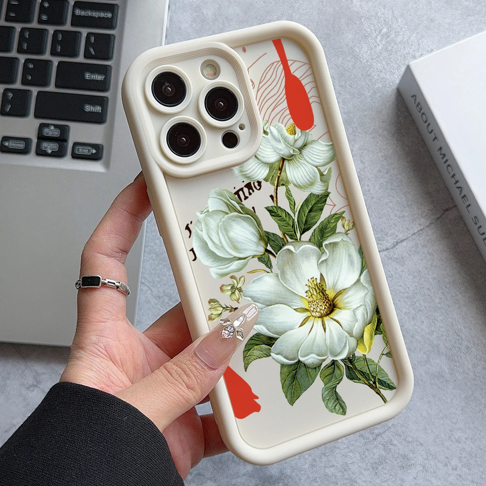 Wild Flowers Phone Case for Oppo Realme C67 C65 C63 C55 C53 C35 C33 C31 C21 C20 12 11 8i Pro Plus 4G 5G Soft Ladder Lens Cover - view 4