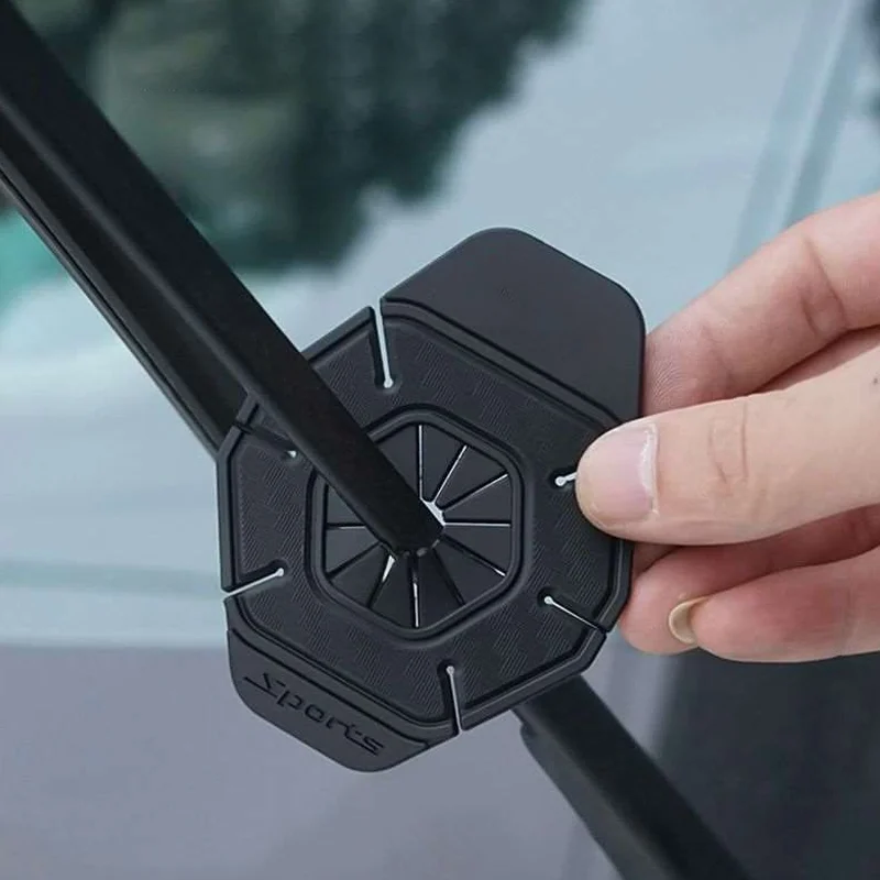 2Pcs Universal Car Windshield Wiper Arm Hole Protective Cover Silicone Wiper Bottom Prevent Debris Leaf Falling Dustproof Pad