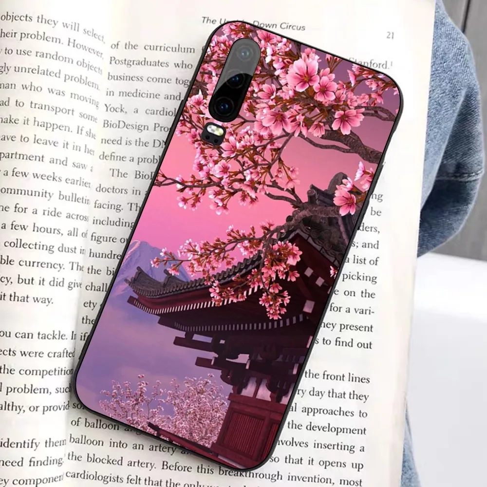 Cherry Blossom Tree Phone Case For Huawei Honor 10 lite 9 20 7A 9X 30 50 60 70 pro plus Soft Silicone Cover