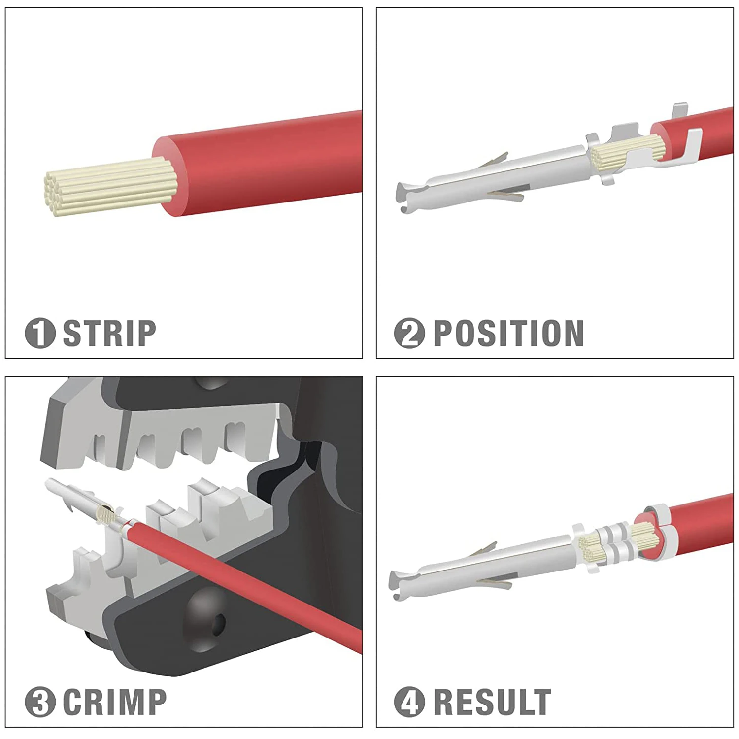 IWISS-Herramienta de prensado de alambre de trinquete SN-2549, alicates de prensado de Terminal de barril abierto, para JST ZH 1,5mm,PH2.0mm,XH2.5mm,Dupont 2,54mm