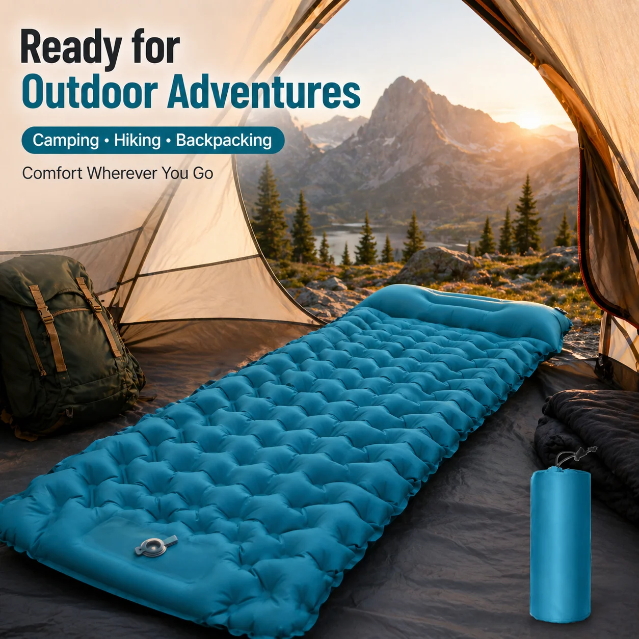Ultralight Inflatable Camping  - Inflatable Camping Sleeping Pad Pillow recension och pris