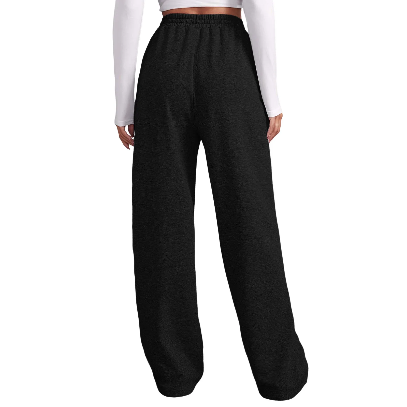 Women’s Fleece Lined Sweatpants Wide Straight Leg Pants Bottom Sweatpants Joggers Pants Workout Pants For Women Workout Joggers