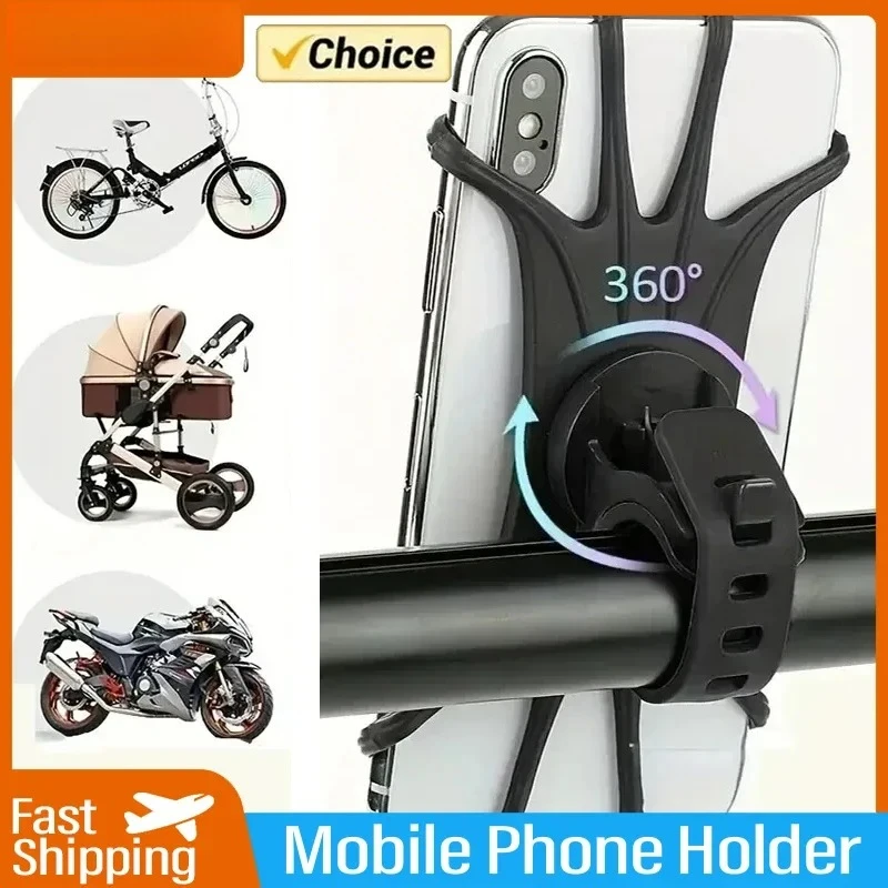 Suporte de silicone para celular, universal, para bicicleta, motocicleta, suporte para guidão, clipe para celular de 4 a 6,5 polegadas