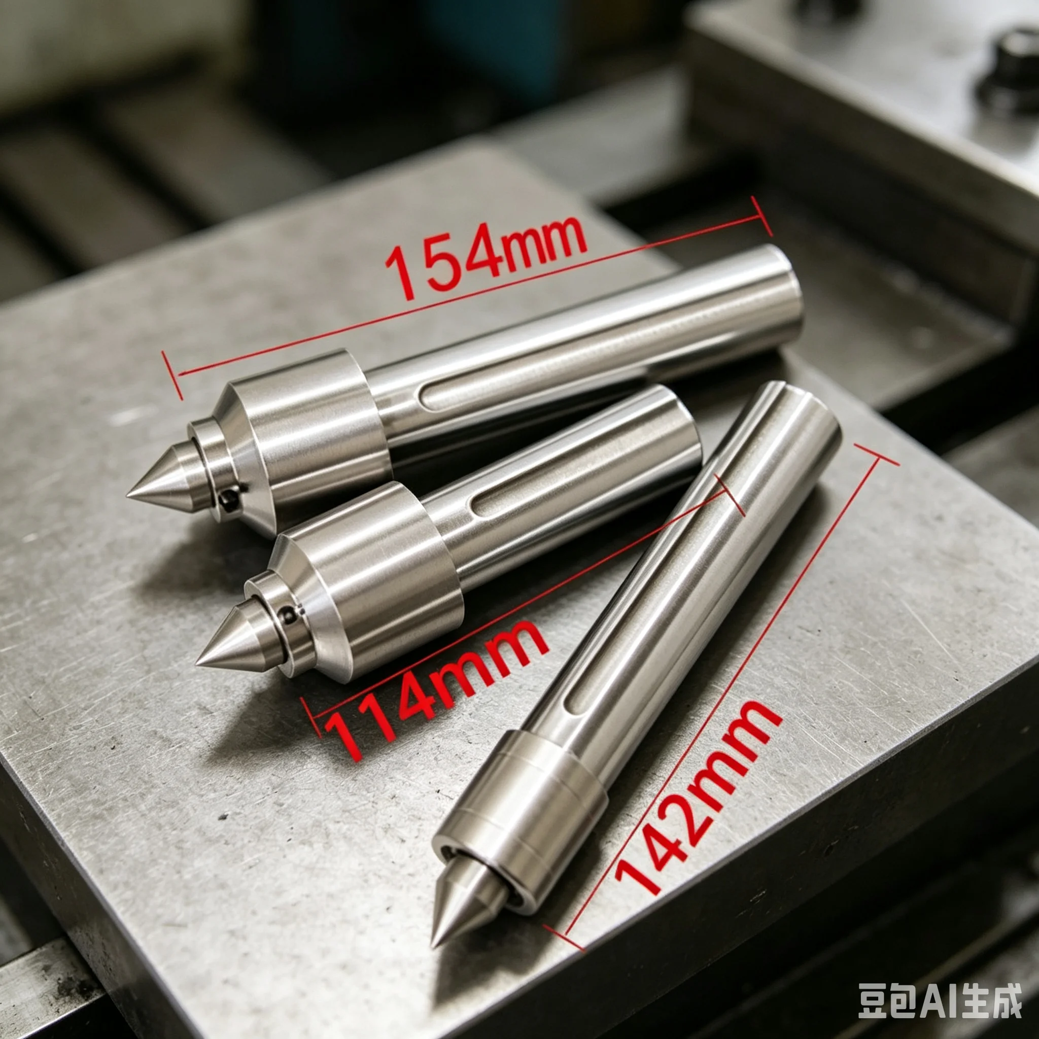 Tailstock Accessories Pin with Live Center for DIY Wood Router Engraver Lathe Rotary Axis Rotary Axis Woring Metal 114/145/154mm