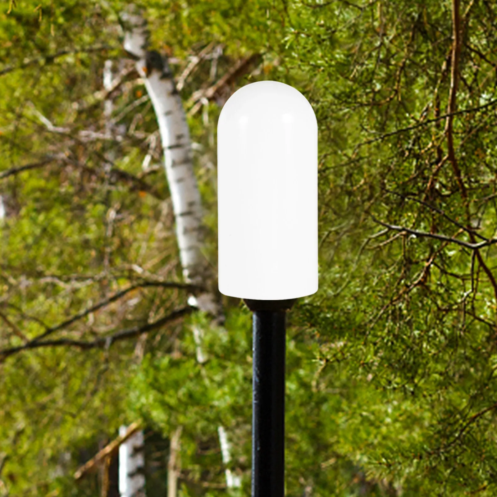 Acrylic Round Globe Lamp Shade 6.5cm Screw Base Outdoor Light Cover for Patio Wall Lamp Decor