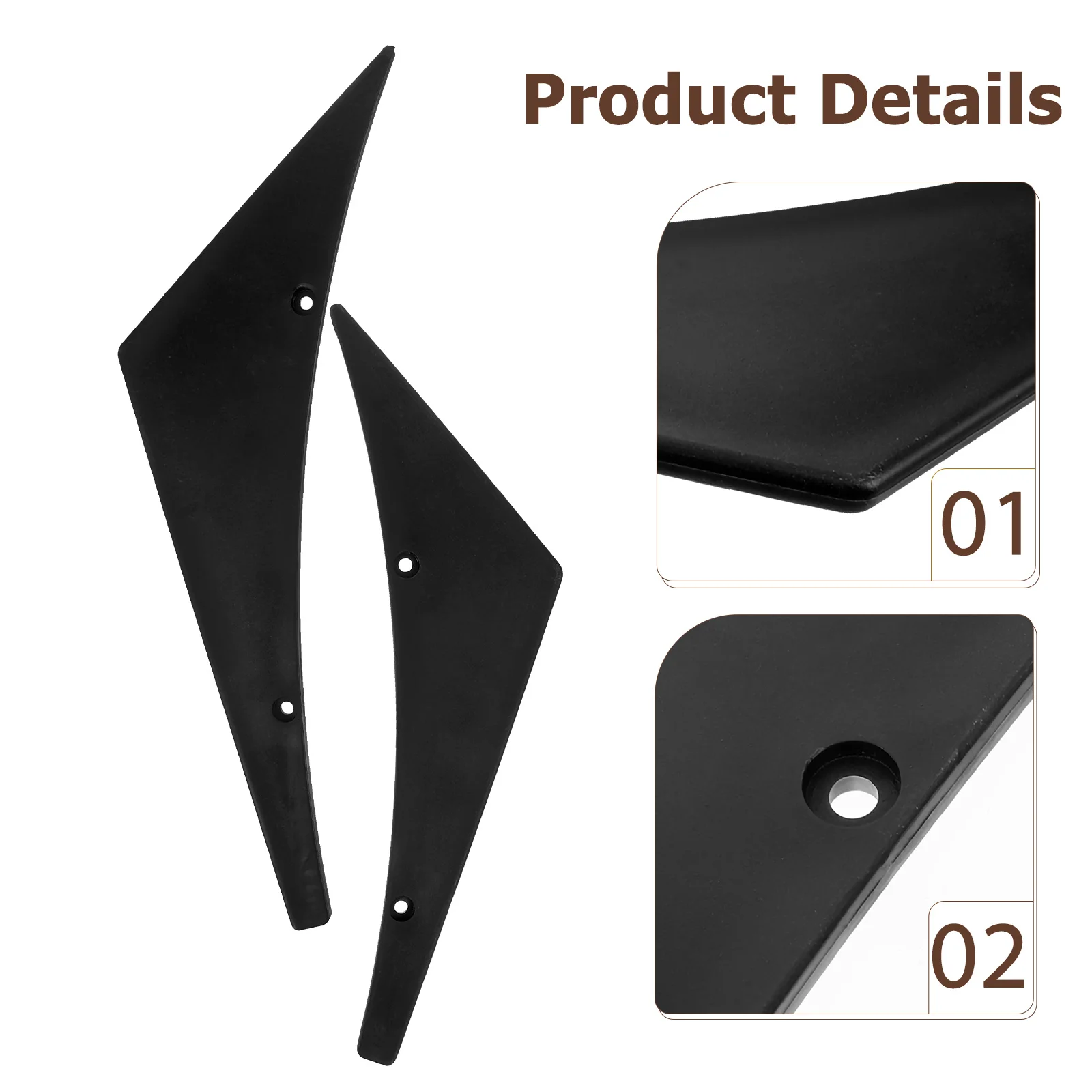 

2 пары декоративных полосок с передним потоком воздуха, простой маленький автомобильный спойлер, простая установка, прочная автомобильная задняя полоса, экстерьер автомобиля