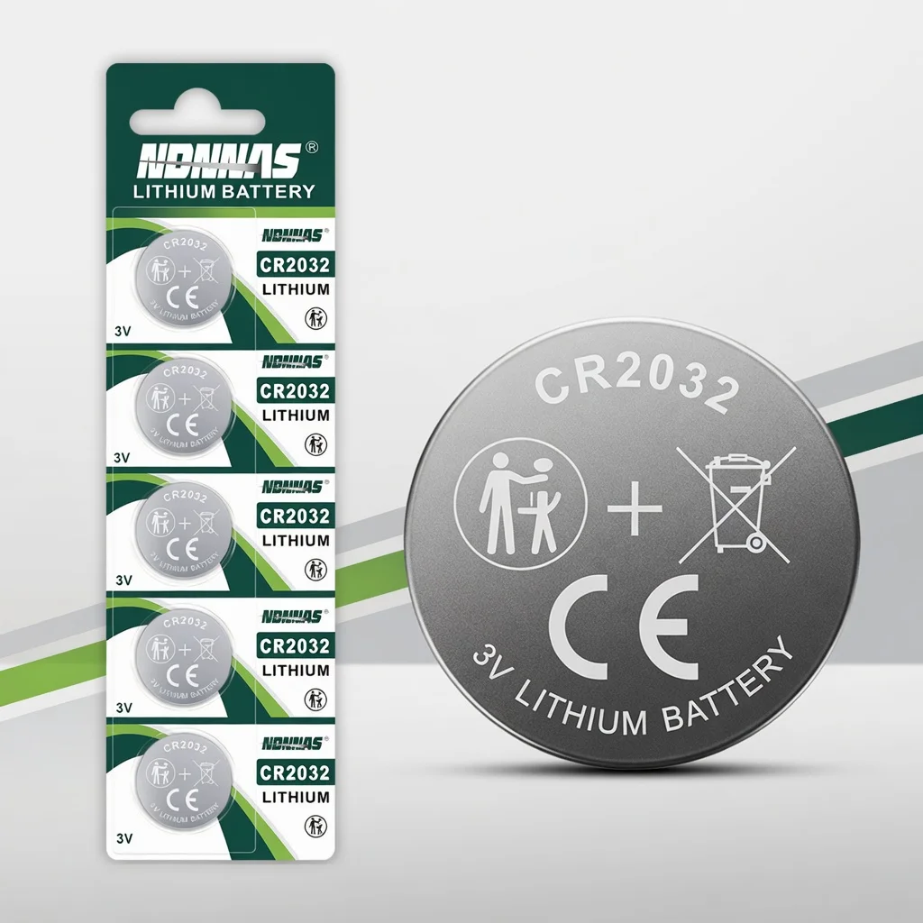 

CR2032 3V Lithium Battery, Replacement forBR2032 ECR2032, High Capacity Coin Cell Button for Car Key Computer Motherboard Scale