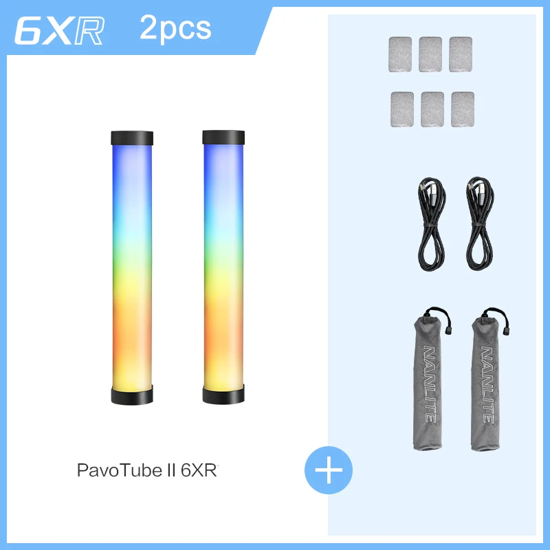 Nanlite PavoTube II 6XR Buis Licht Fotografie Lamp voor Studio Live Video Invullicht RGBWW 2700 K-12000 K Draagbare Handheld Licht