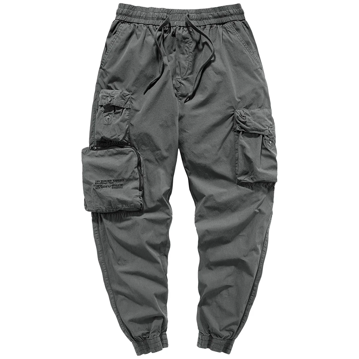 

VIP Men's Casual Workwear Pants All-Match Leisure Trousers with Multiple kets Dstring Cuffed Sports Leisure Trousers