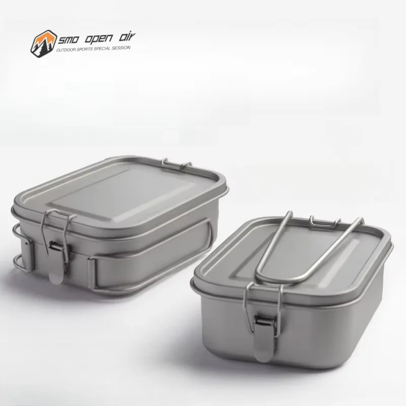 

Picnic Camping Equipment Outdoor Pure Titanium Lunch Box Bento Box Household Lunch Boxs Lightweight Portable New