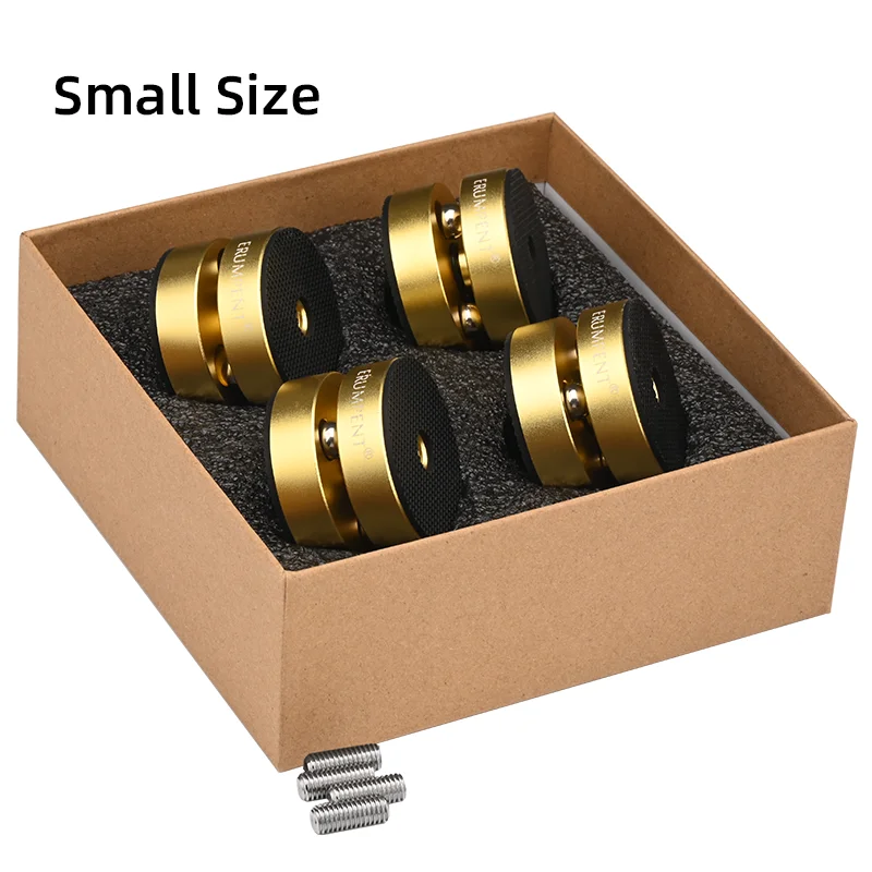 ERUMPENT 4 Stück hochwertige audiophile Stoßdämpfer Pad Stahlkugel ständer Füße Lautsprecher Stabilisator CD-Verstärker Spikes Stand Füße Pad 7