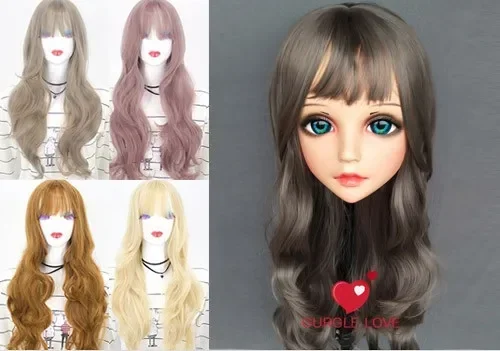 

(DM-WIG14) Смола Япония Аниме Кигуруми Косплей Маска Лолита Трансвестит BJD Маски Парик 70см