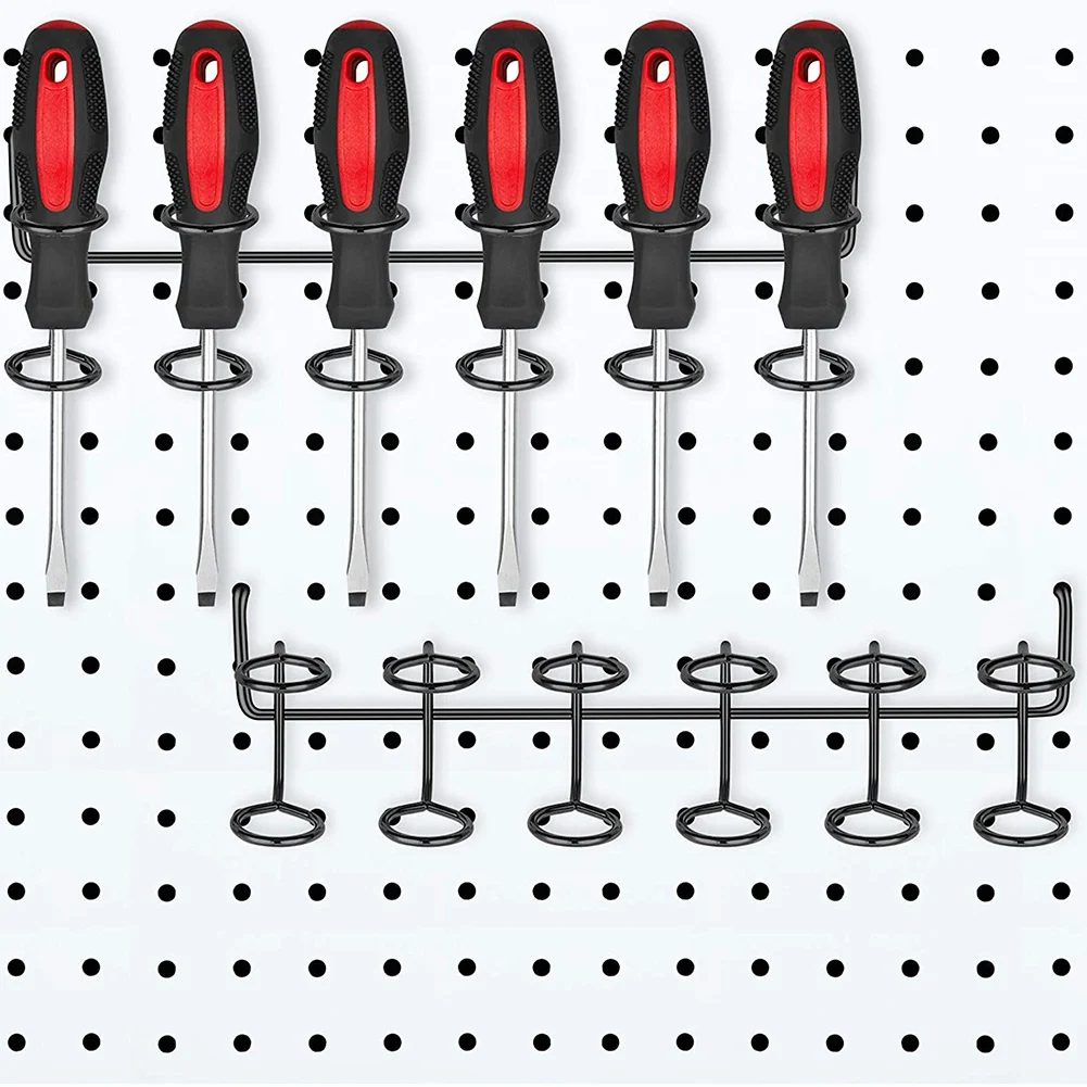 ✼2 Pcs Screwdriver Holder Pegboard Multi-Tool Holder Accessory Pegboard Accessories Multi-Ring Tool Holder for Pegboard