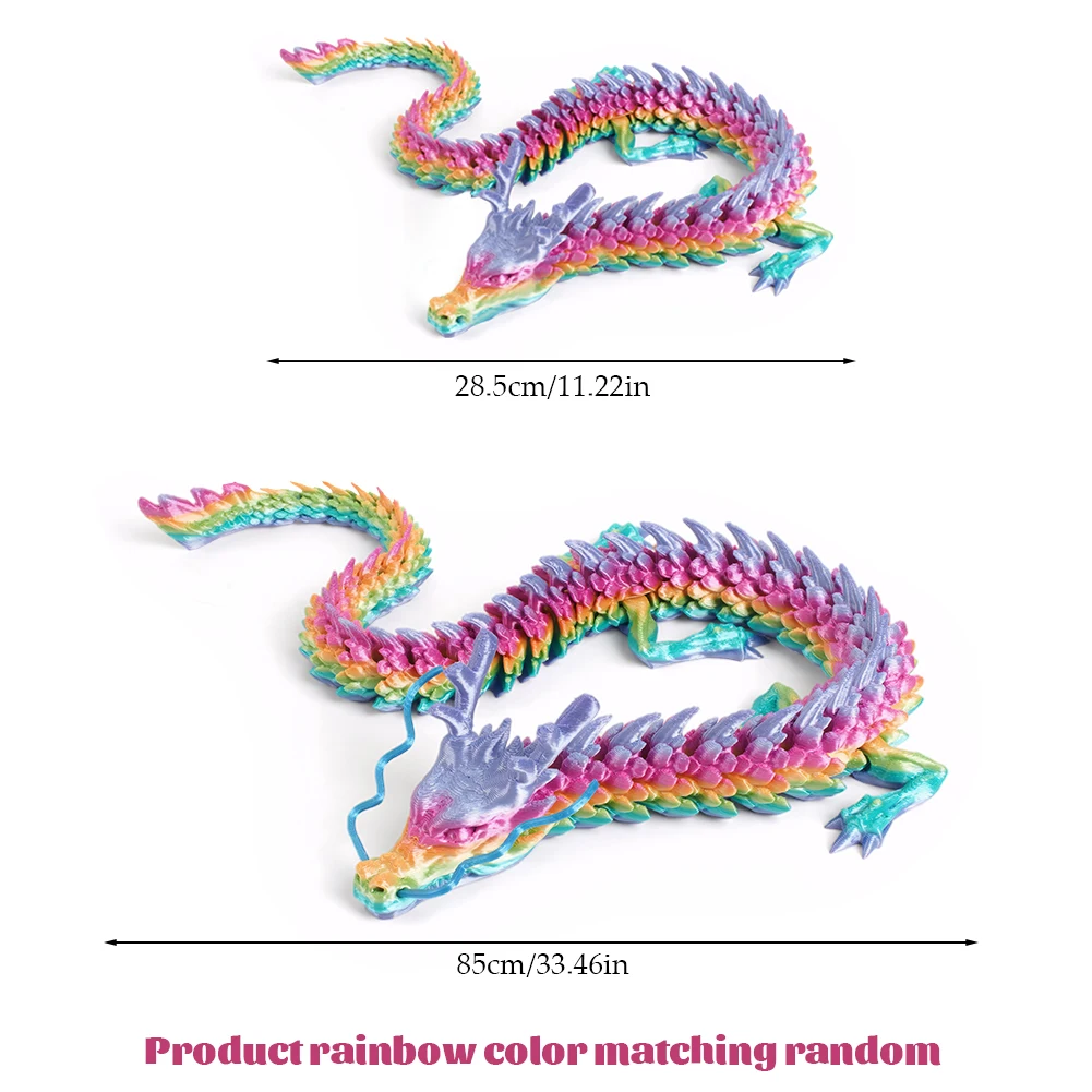 

2 шт. 3D-печатные полностью подвижные модели драконов, многофункциональные подвижные украшения в виде драконов, соединенные фигурки драконов, подарок для друга