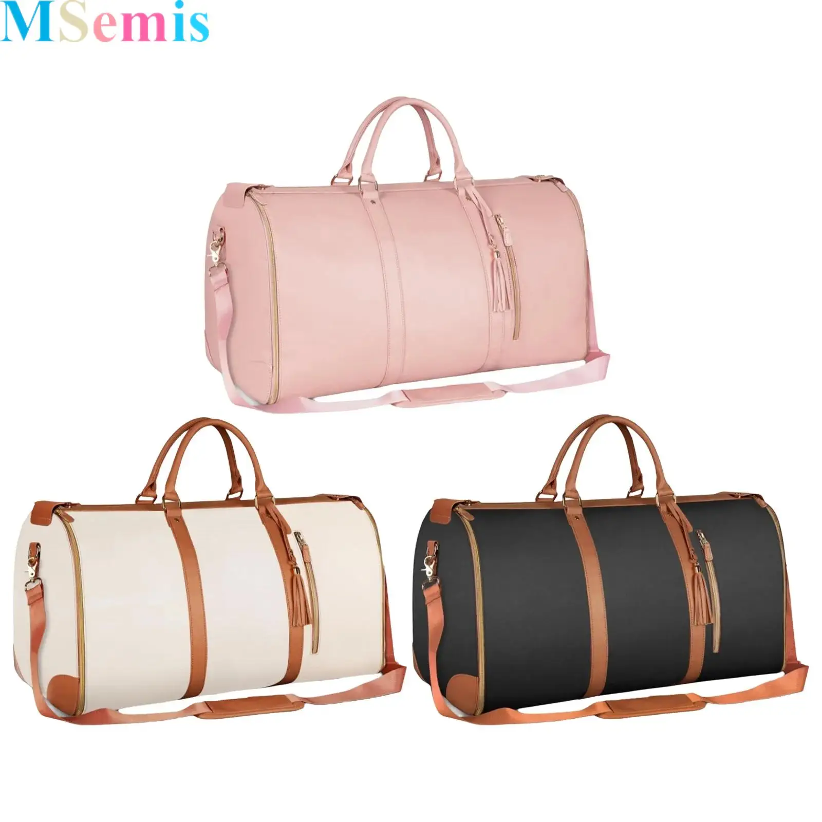 

Garment Travel Bag Foldable with Shoulder Strap 2 in 1 Hanging Garment Duffle Bag Zipper Design Gym Travel Bag
