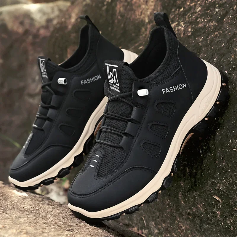 spring and autumn new breathable comfortable casual soft-soled sports shoesand elderly outdoor hiking shoes men