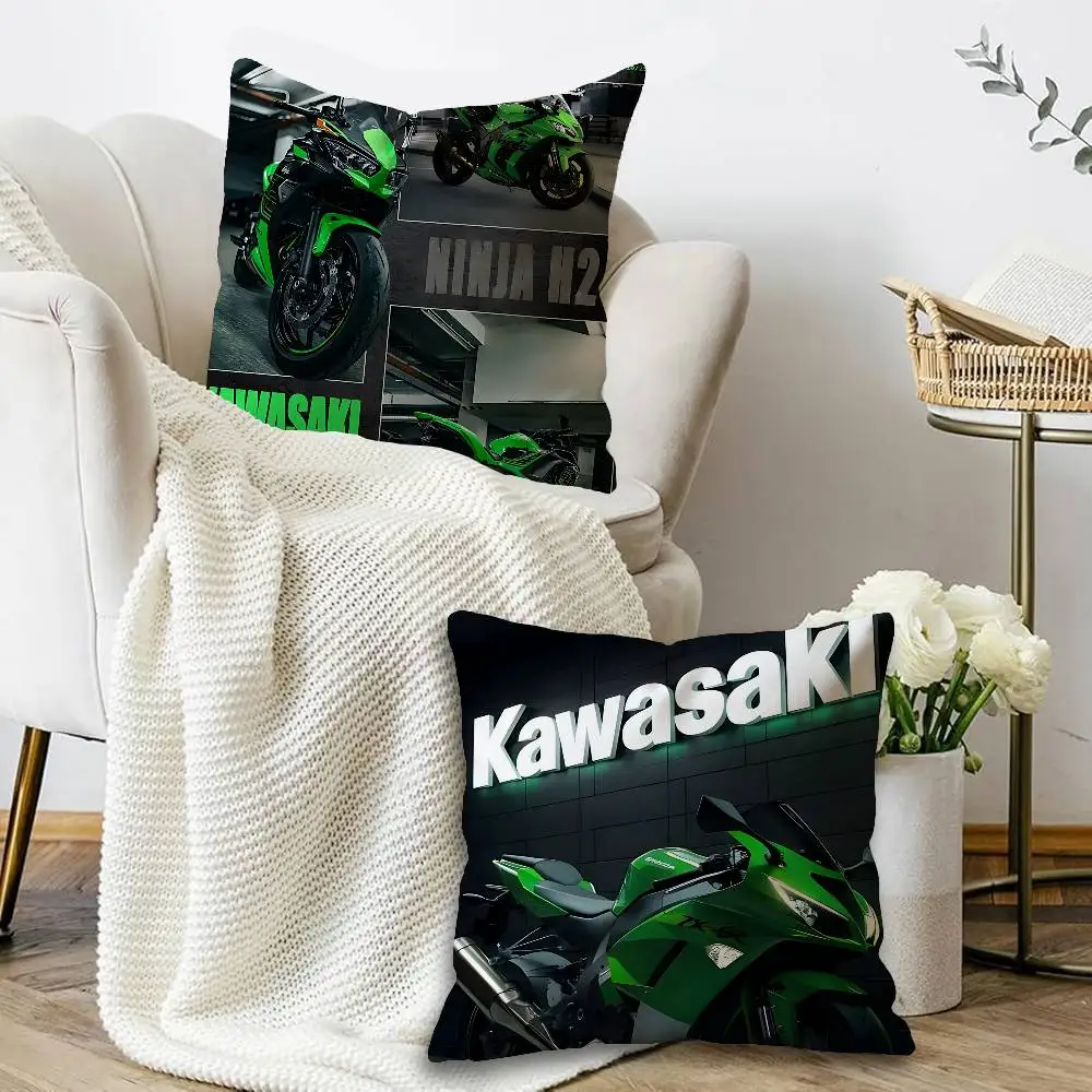 Cool K-kawasakis Motorcycle Maple Design Cushion Cover Happy Autumn Harvest decor Holiday Decorati Pillow Cover