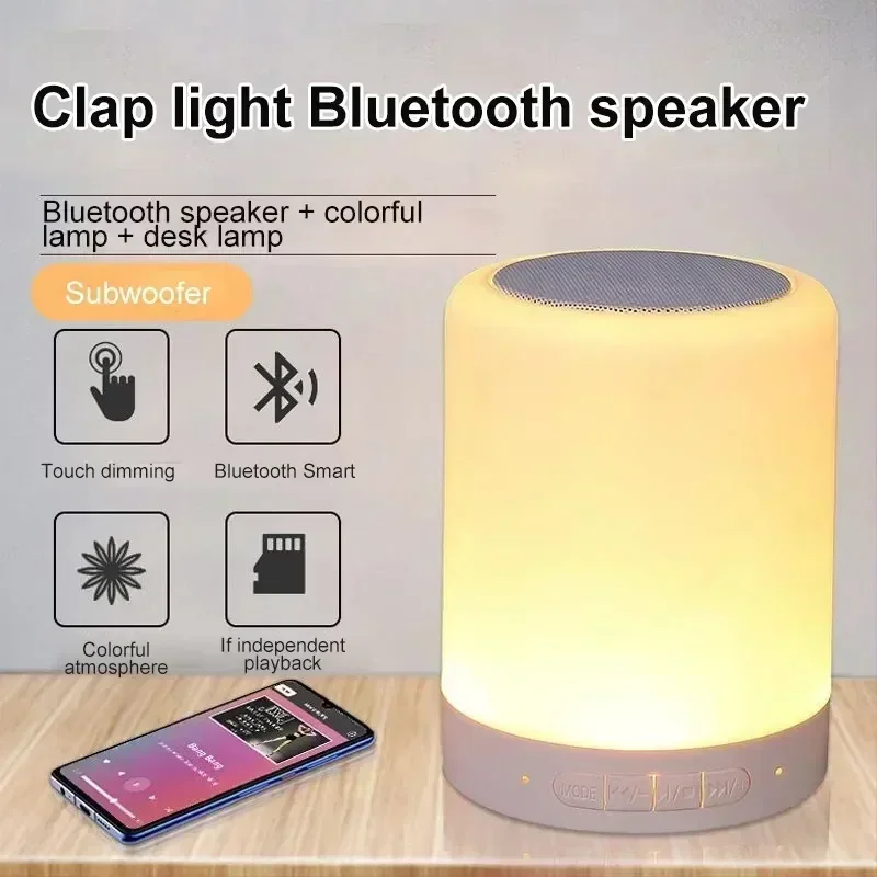 Bluetooth Mini Speaker Wireless Speaker Colorful LED TF Card USB Subwoofer Portable MP3 Music Sound Column for PC Phone