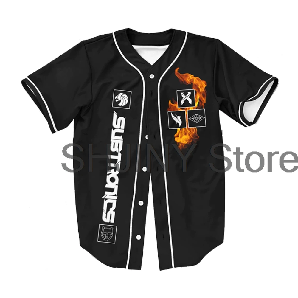 Excision Illenium Slander Seven Lions Subtronics Baseball Jersey Short Sleeve Button-up Shirts Women Men Streetwear Tops