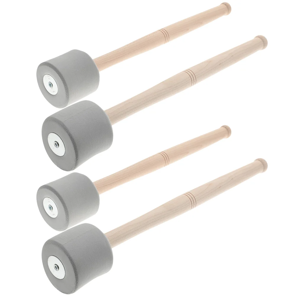 

2 Pairs Drum Sticks Drumstick Bass Beaters Foam Head Mallet Wool Felt Eva Mallets Percussion Accessory