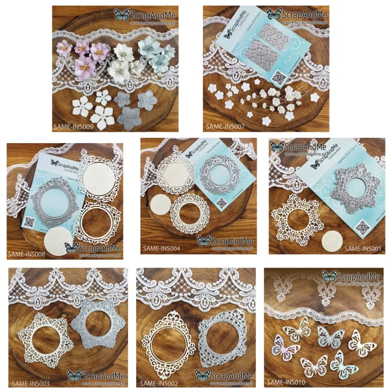 Blumen Rahmen Metall Schmetterling Deckchen Stanzformen Silikon Stempel Scrapbooking Schablone Fotoalbum Karte DIY Papier Präge Handwerk